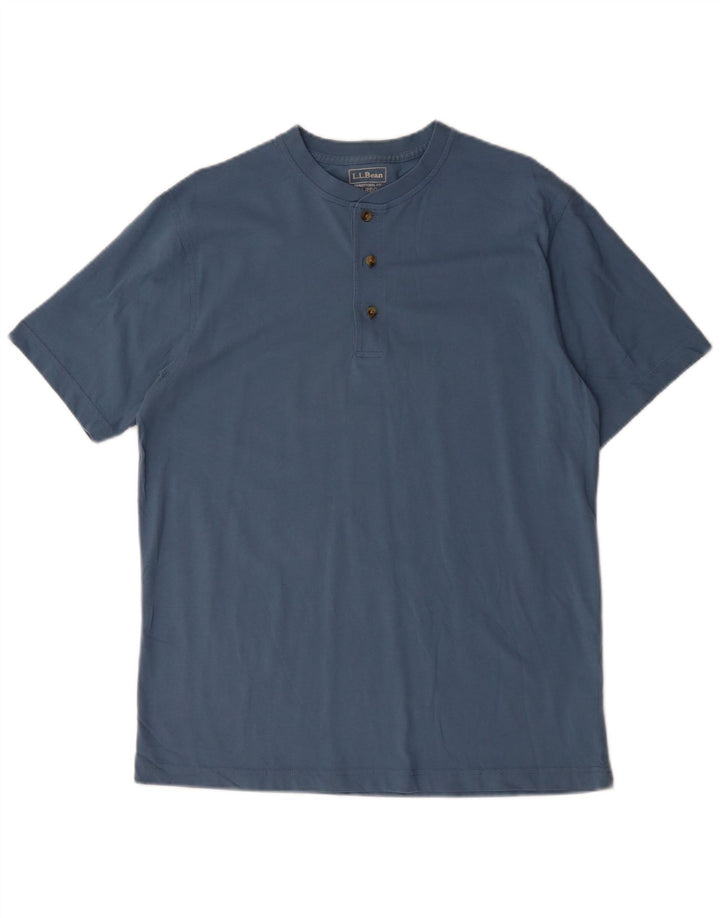 L.L.BEAN Herren-T-Shirt mit traditioneller Passform, mittelblaue Baumwolle