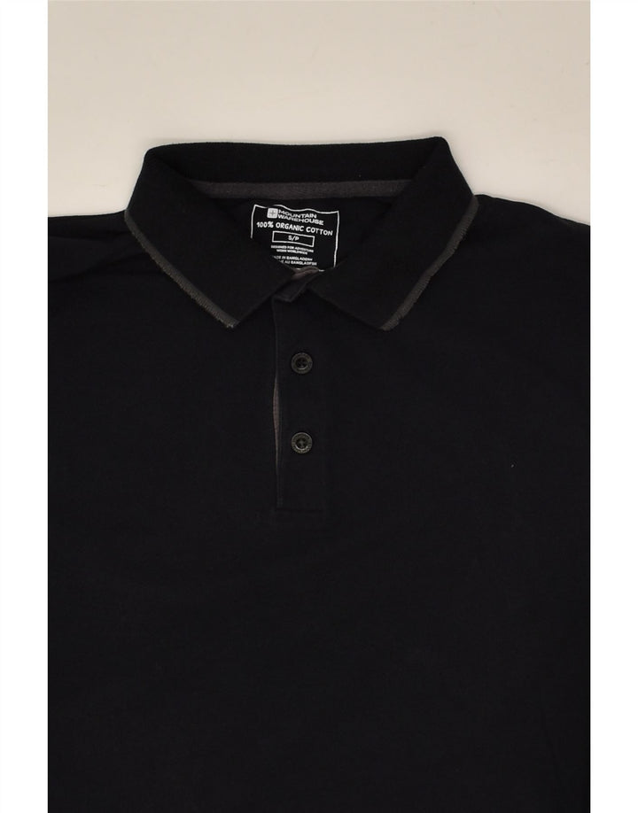MOUNTAIN WAREHOUSE Herren-Poloshirt, Größe S, schwarze Baumwolle