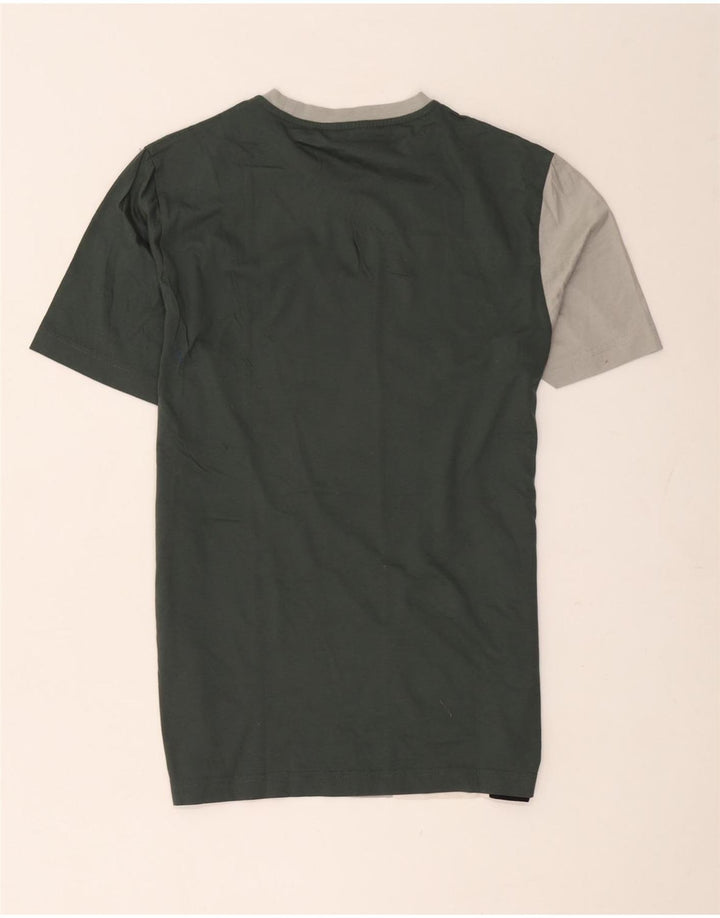 Reiss Herren-T-Shirt-Oberteil, klein, mehrfarbig, Colourblock-Baumwolle