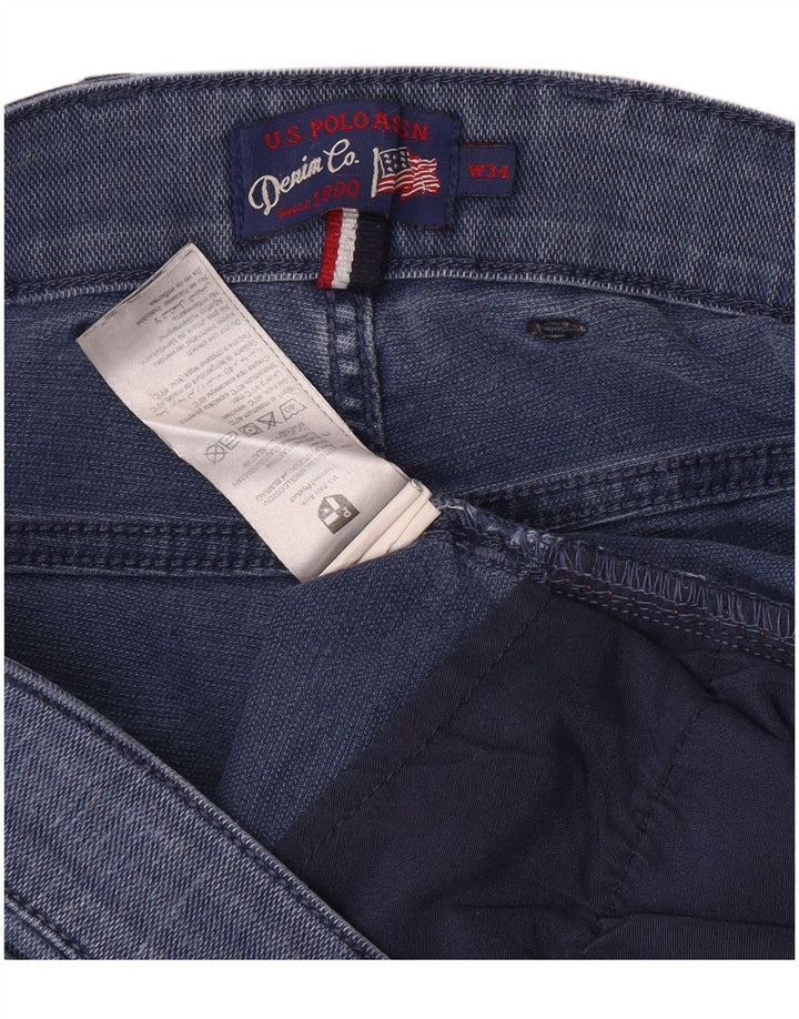 US POLO ASSN. Herren Slim Jeans W34 L31 Marineblaue Baumwolle