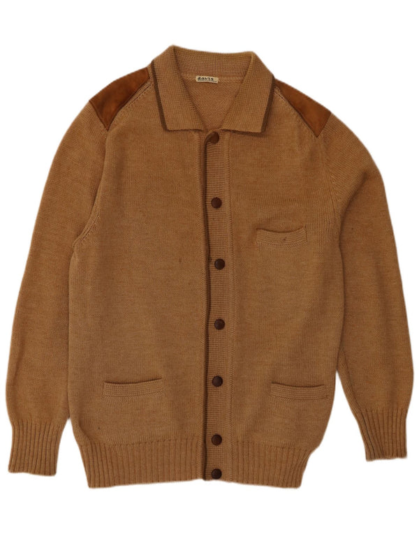 Vintage Herren Cardigan Pullover IT 56 XL Braun