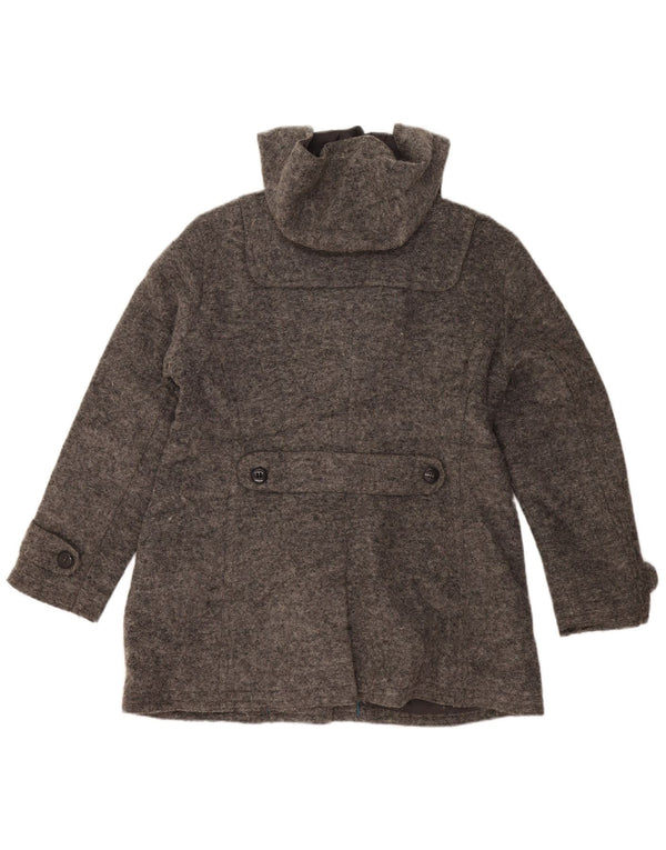 ESPRIT Damen-Dufflecoat mit Kapuze, UK 18, XL, graue Wolle