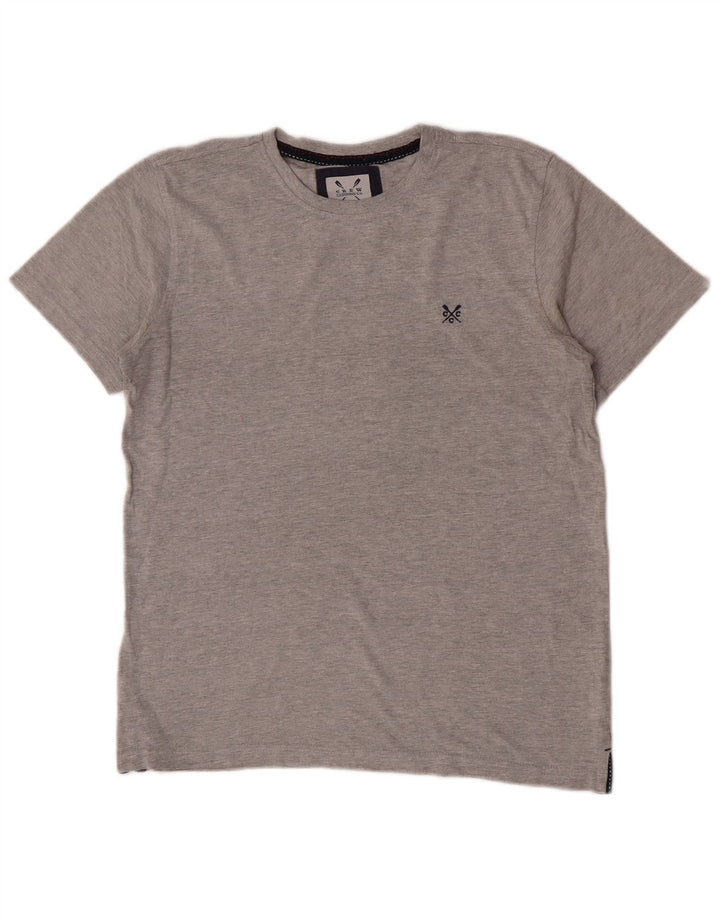 Crew Clothing Herren T-Shirt Top Small Grau Baumwolle