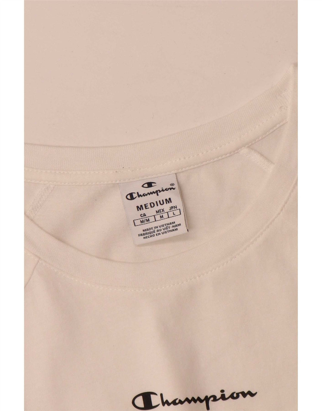 Champion Herren Grafik-T-Shirt-Oberteil Mittelweiß