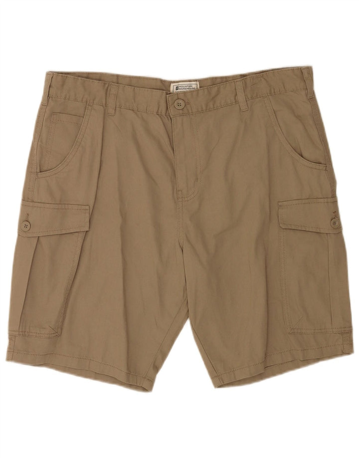 Mountain Warehouse Herren-Cargoshorts, W36, Größe L, Beige, Baumwolle