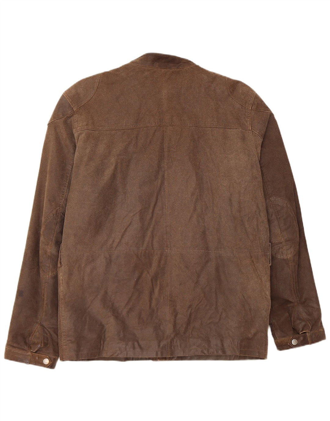 Vintage Herren Motorrad-Leder-Utility-Jacke UK 38 Mittelbraun