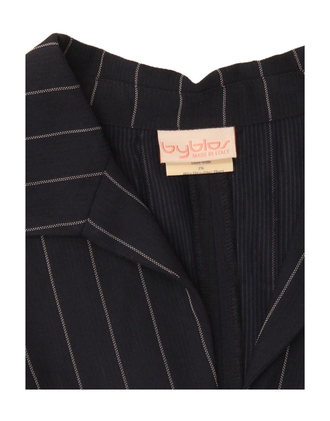 BYBLOS Damen Overall UK 10 Small Marineblau gestreifte Viskose