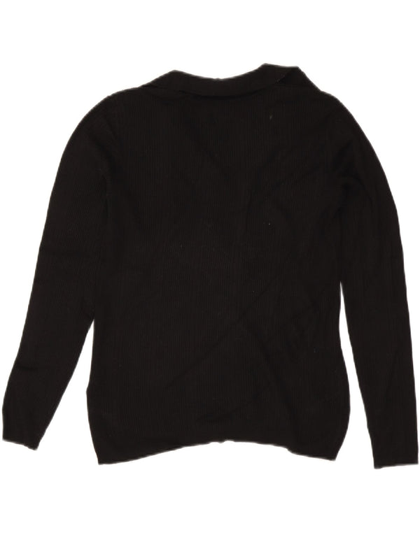 Marks & Spencer Damen-Pullover mit Rollkragen, UK 12, mittlere schwarze Viskose