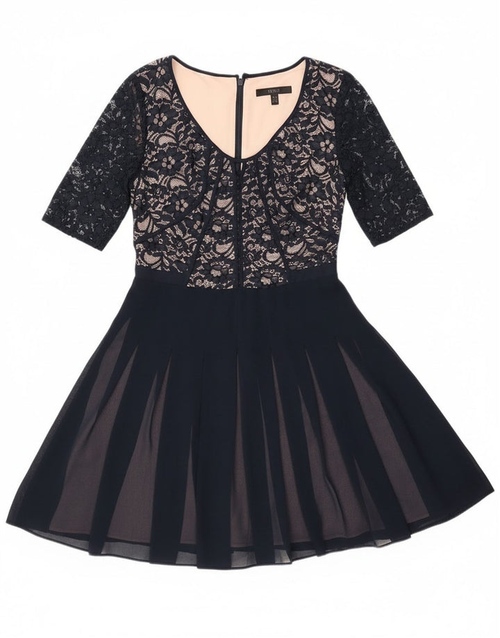 Coast Damen-Spitzenkleid in A-Linie, Größe S, Marineblau, Polyamid