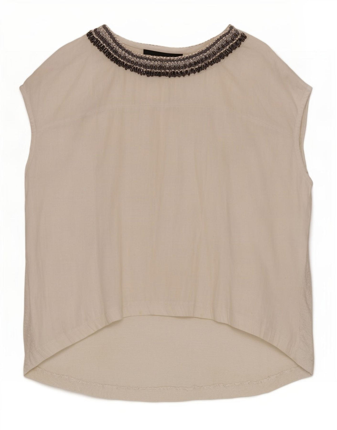 Übergroßes Blusenoberteil für Damen von Zara, Gr. 10, Größe S, Weiß