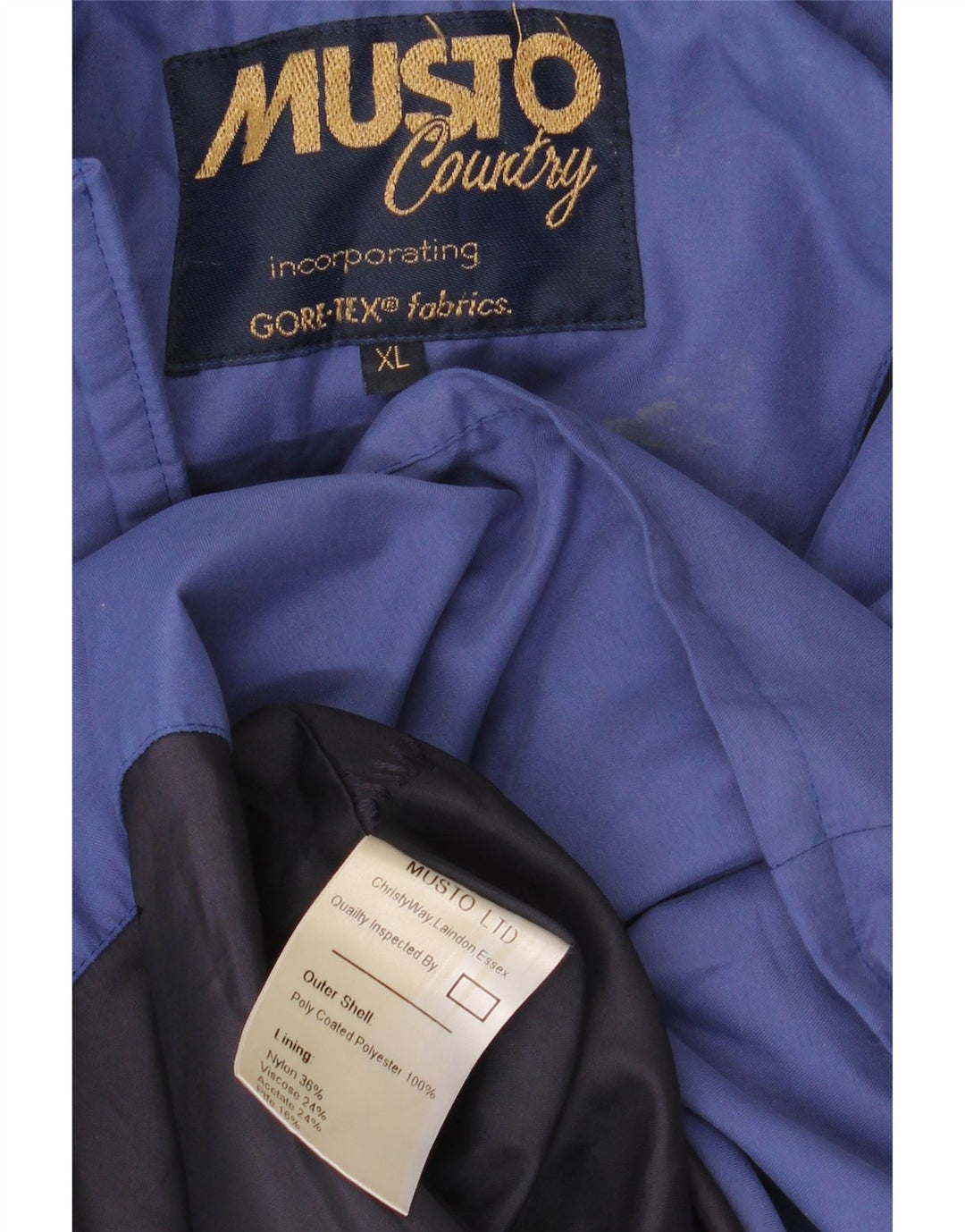 Musto Herren Gore-Tex Regenjacke UK 42 XL Blaues Nylon