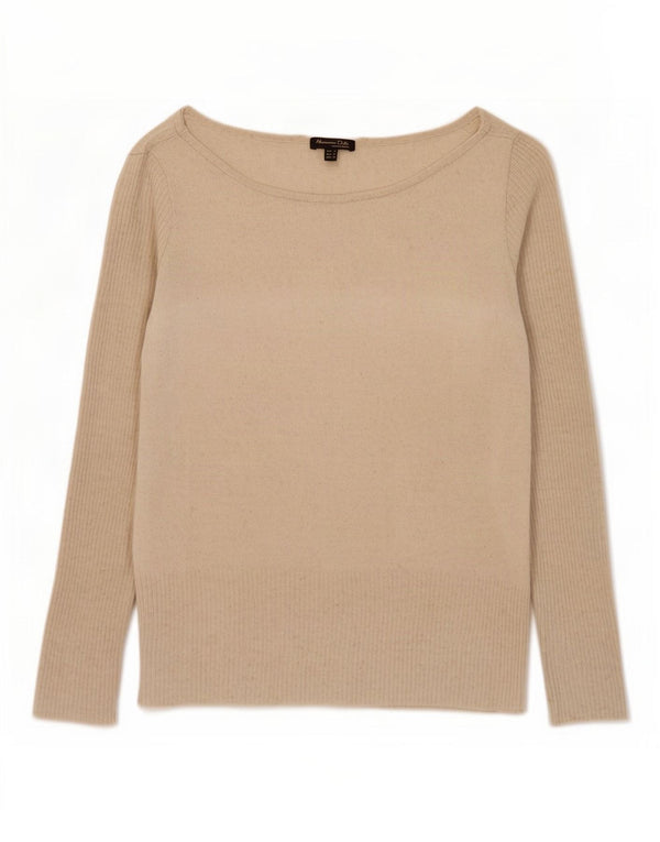 Massimo Dutti Damen Bluse Top UK 10 Small Beige