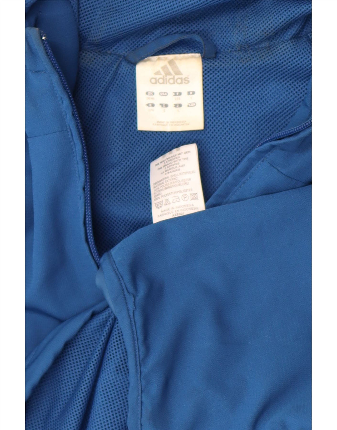 Adidas Herren Graphic Trainingsanzug Top Jacke UK 38/40 Mittelblau Farbblock