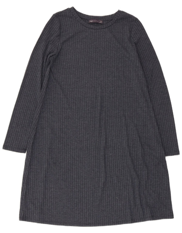 Marks & Spencer Damen Pulloverkleid UK 10 Small Marineblau Polyester