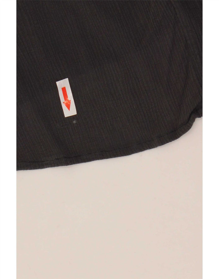 Zara Damen 3/4-Ärmel-Hemdbluse UK 14 Mittelgrau