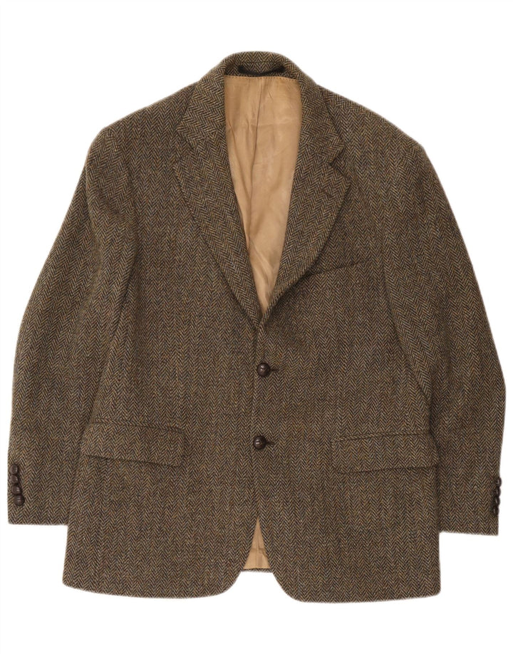 Marks & Spencer Herren Harris Tweed Blazer Jacke UK 40 Mittelgrün