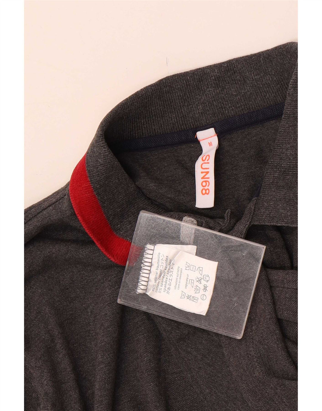 Sun68 Langarm-Poloshirt für Jungen, 13–14 Jahre, mittelgraue Baumwolle