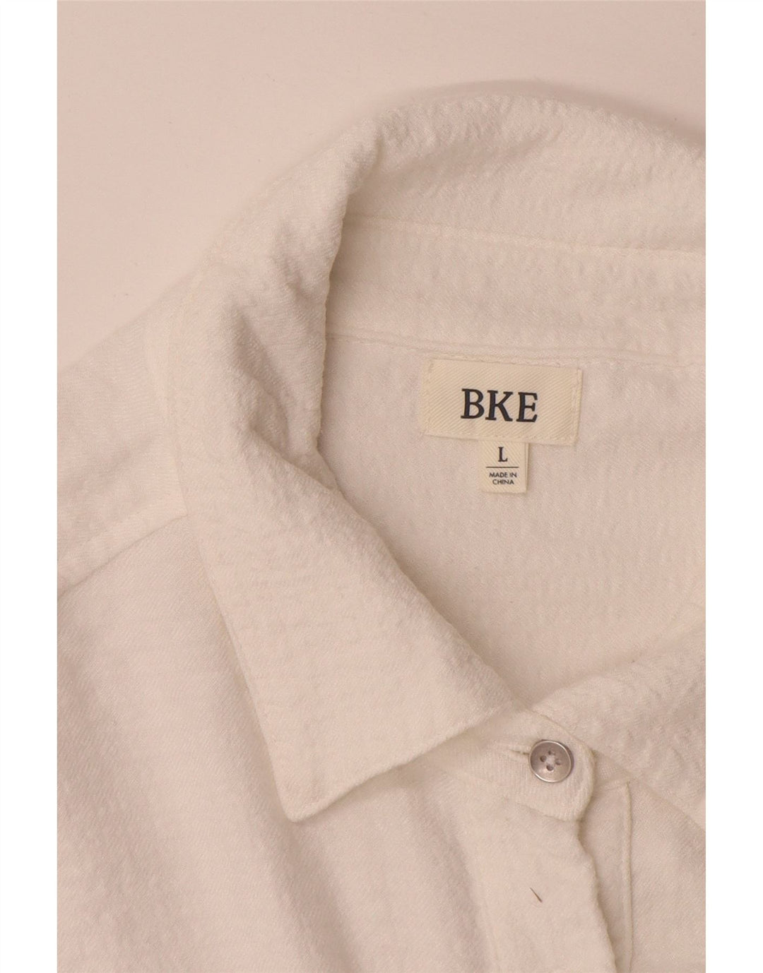 BKE Damen-Pullover, übergroße Hemdbluse, UK 16, Größe L, weißer Rayon