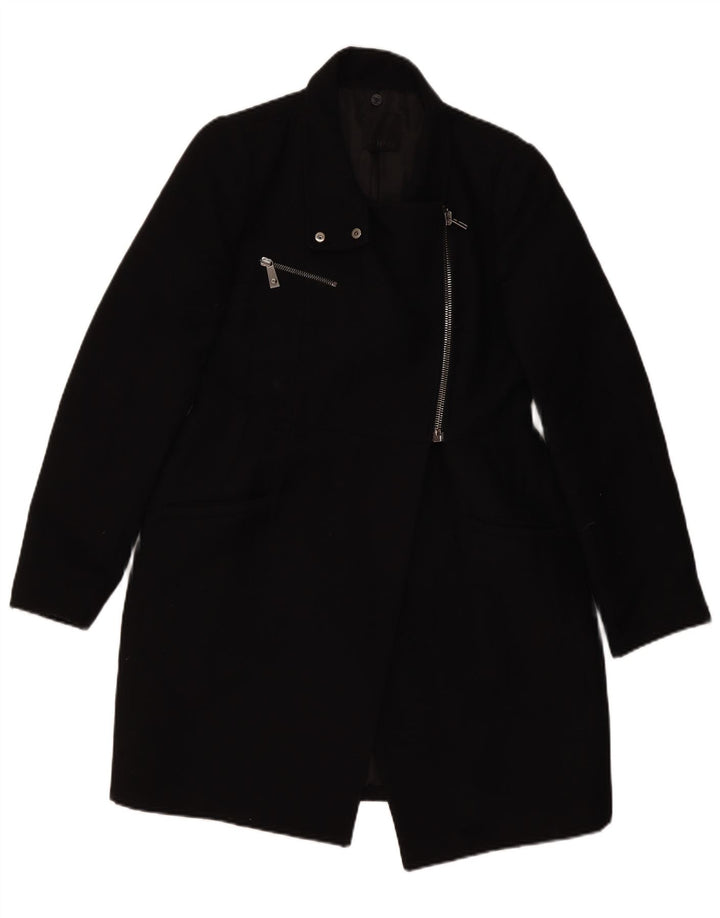 Pinko Damenmantel UK 12 Mittelschwarze Wolle