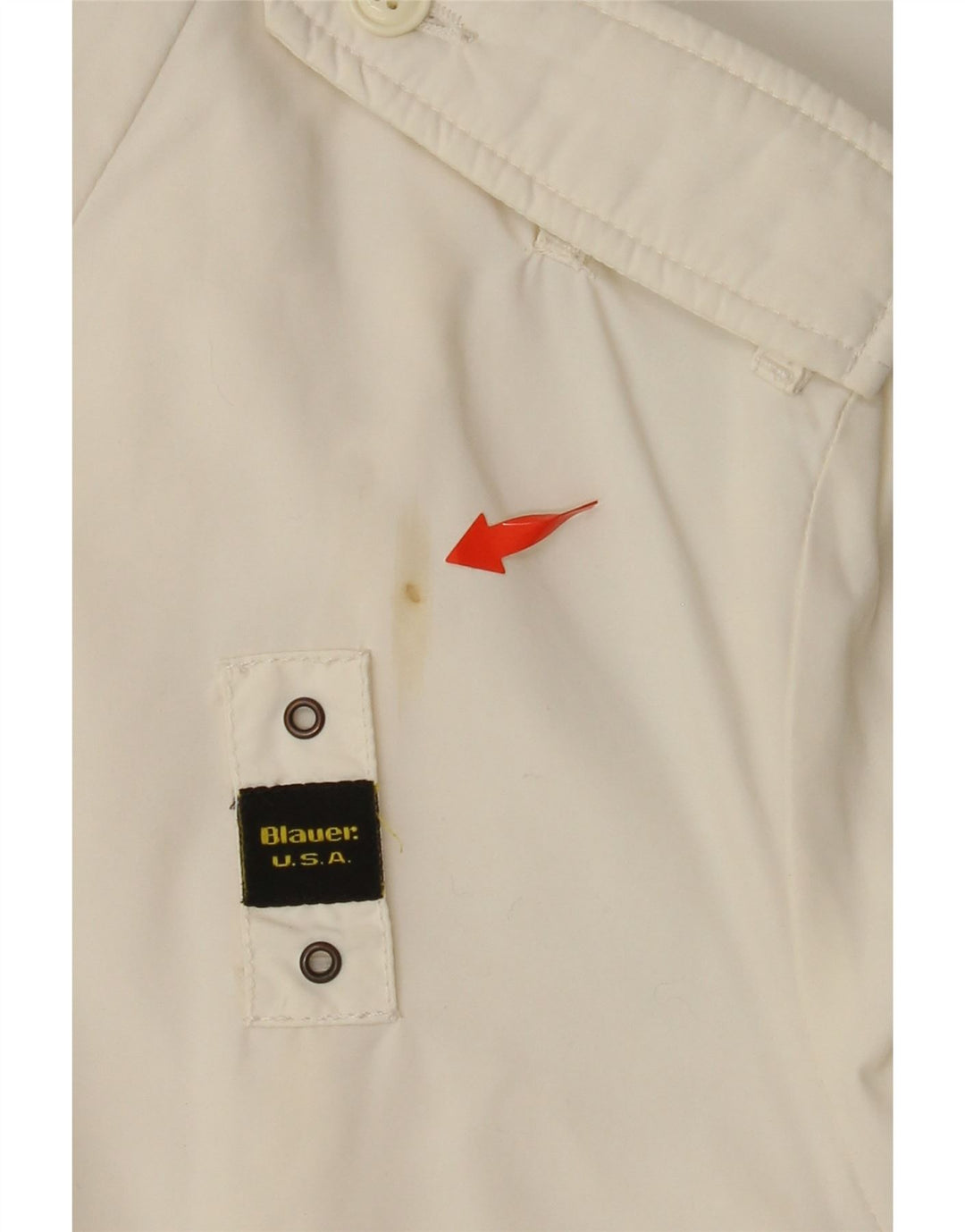 BLAUER Damen Militärjacke UK 14 Large Off White Polyamid