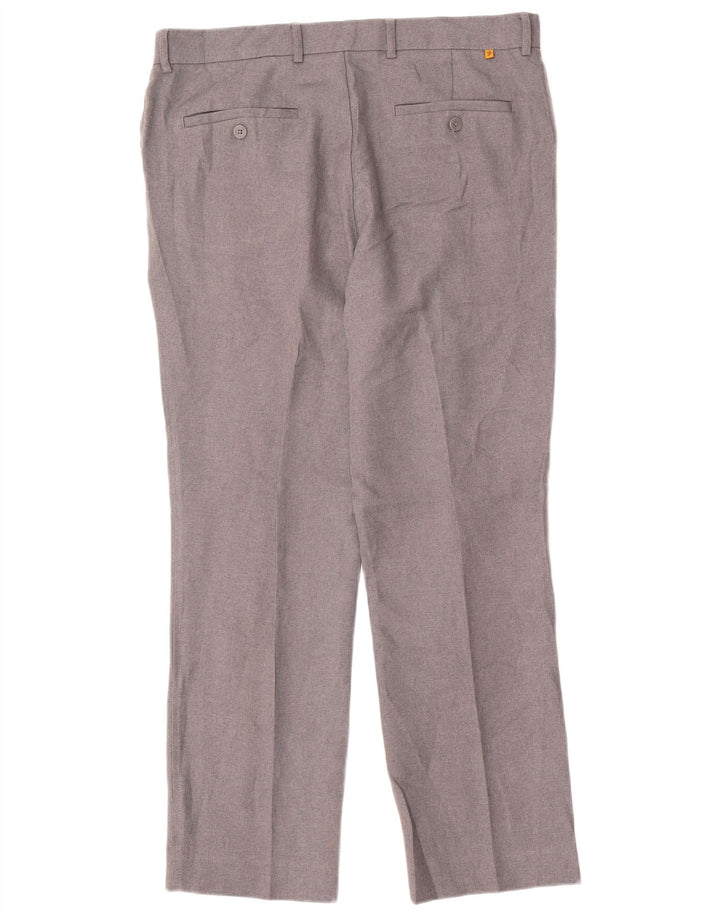 Farah Herren-Freizeithose mit klassischer Passform, W36, L29, Grau, Polyester