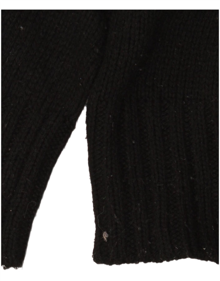 Zara Damen-Pullover mit Rollkragen, übergroß, Größe 40, Schwarz