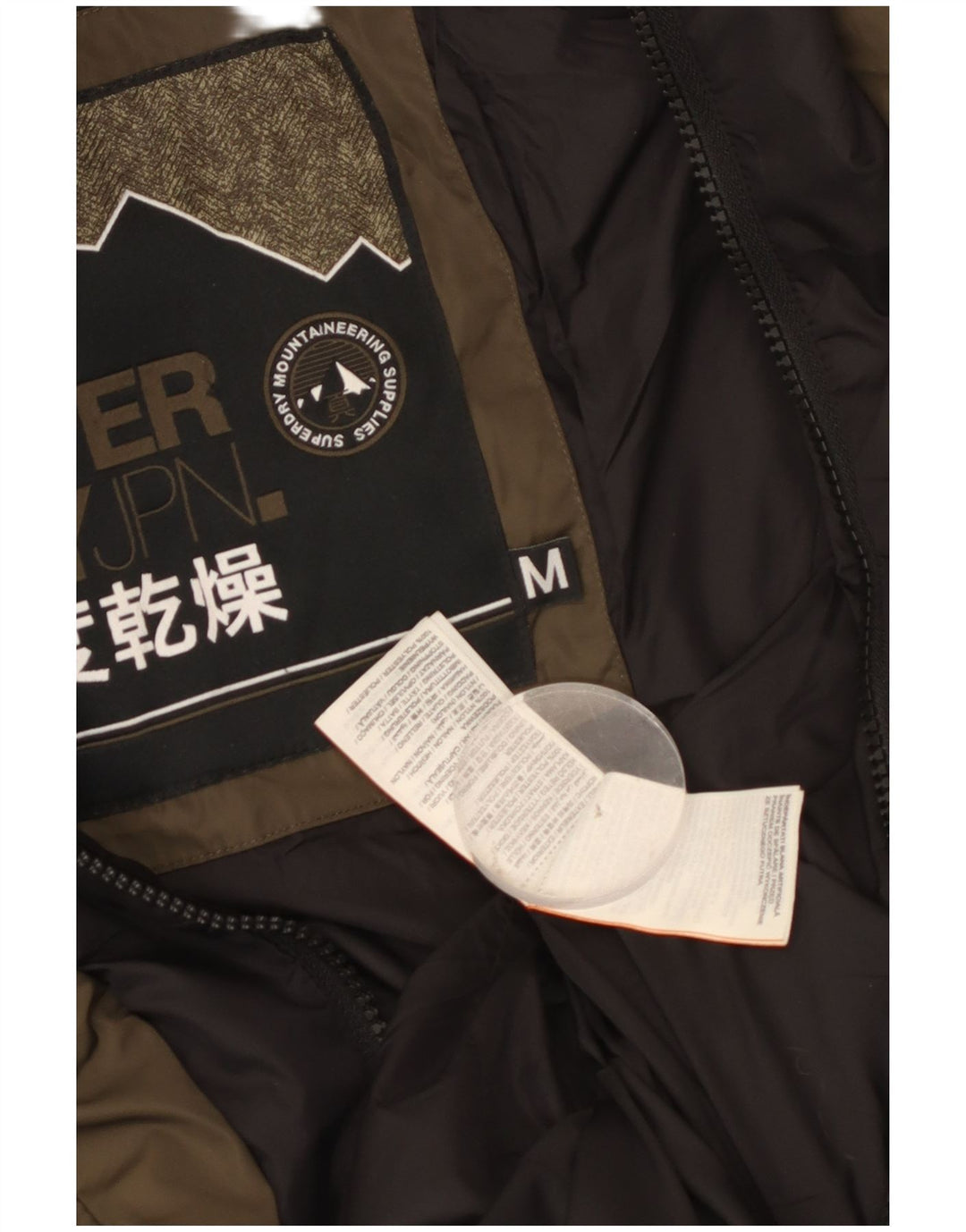 Superdry Wattierte Jacke mit Kapuze für Damen, UK 12, Medium Khaki, Polyester