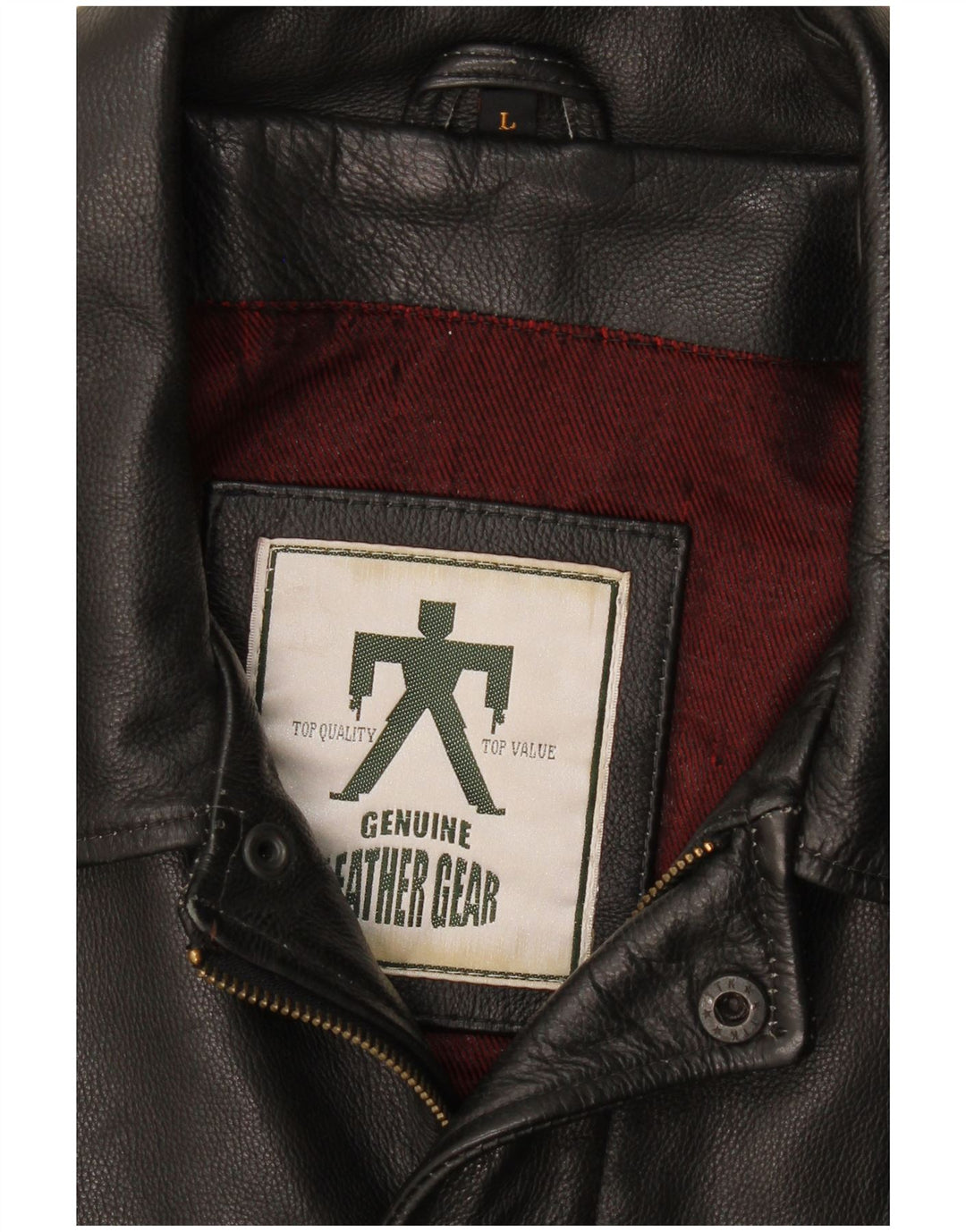 Vintage Herren Lederjacke UK 40 Large Schwarz