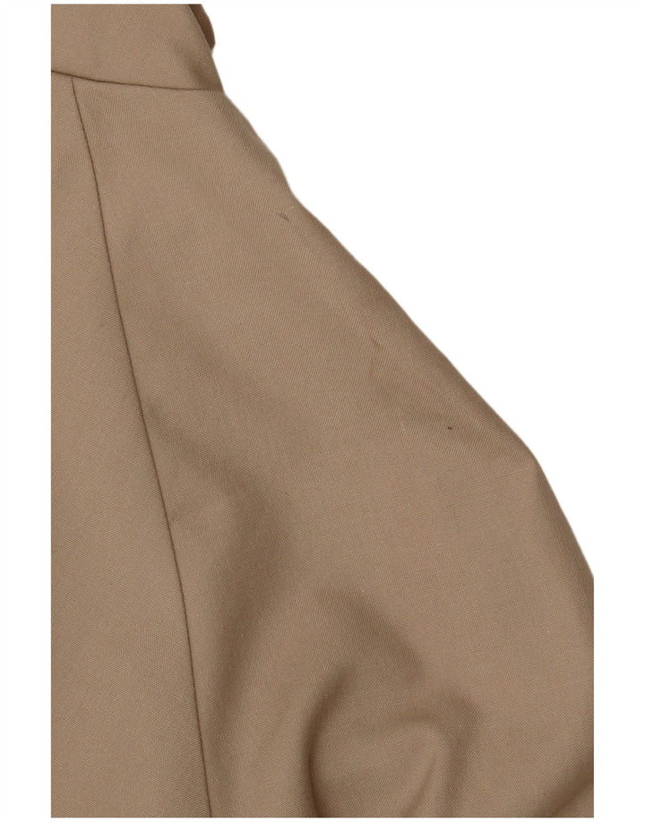 VINTAGE Damen Bomberjacke UK 14 Large Beige