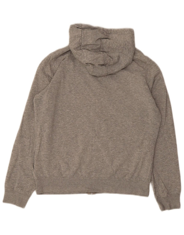Nike Damen-Pullover mit übergroßem Reißverschluss und Kapuze, UK 10, Größe S, Grau, Baumwolle