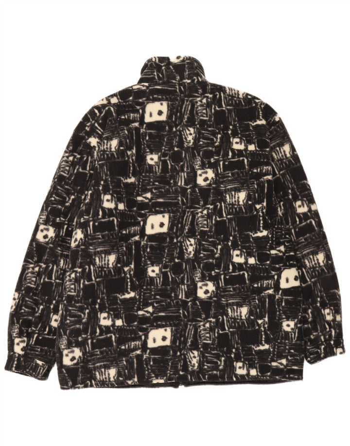 Invicta Herren Fleecejacke UK 38 Mittelschwarzes geometrisches Polyester