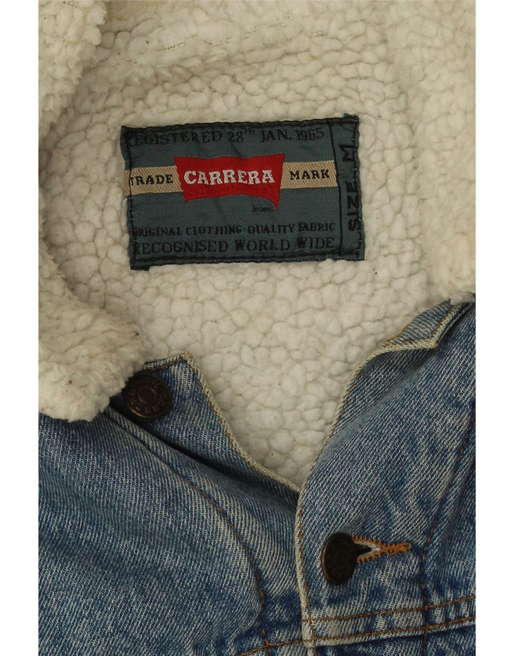 Carrera Herren Sherpa Jeansjacke UK 38 Mittelblaues Polyester