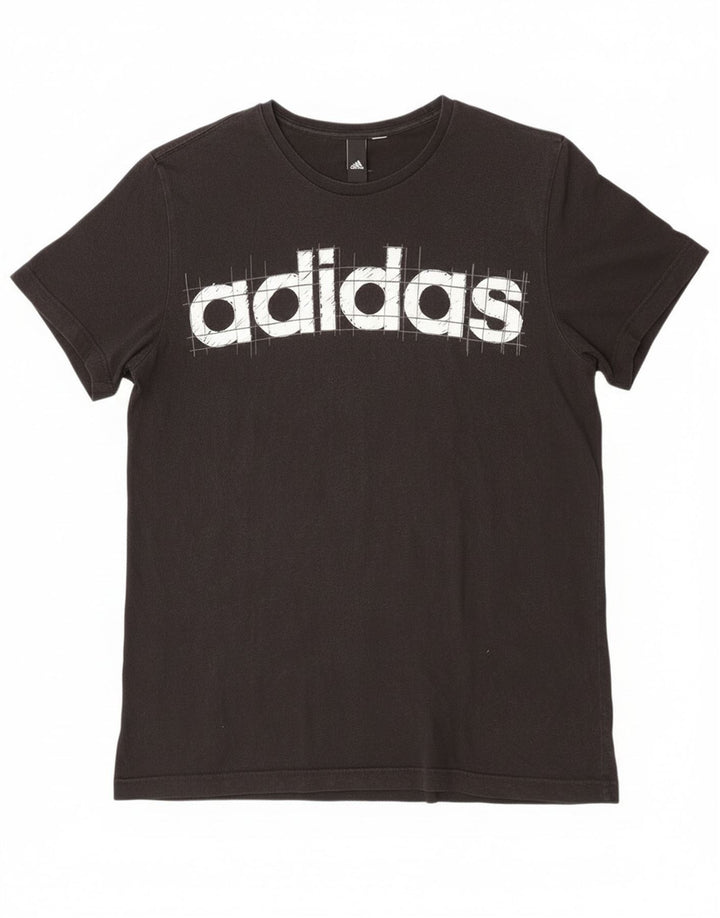Adidas Herren Grafik T-Shirt Top Large Schwarz