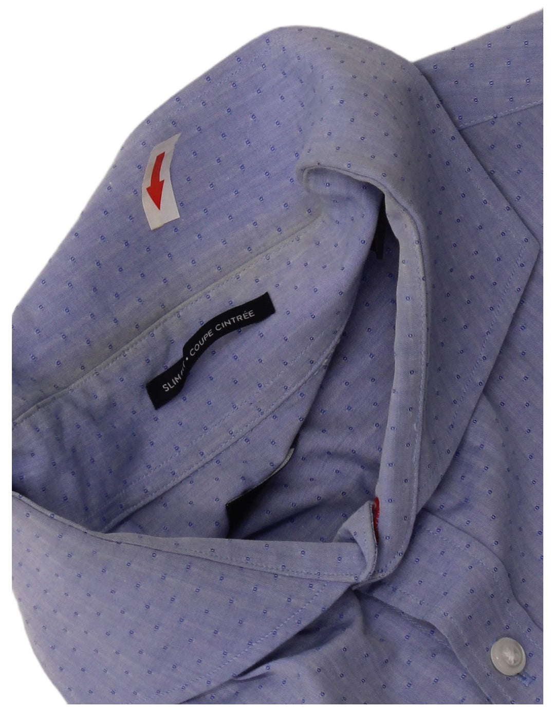 Tommy Hilfiger Herren-Slim-Fit-Hemd, Größe 16, groß, blau, geometrisch