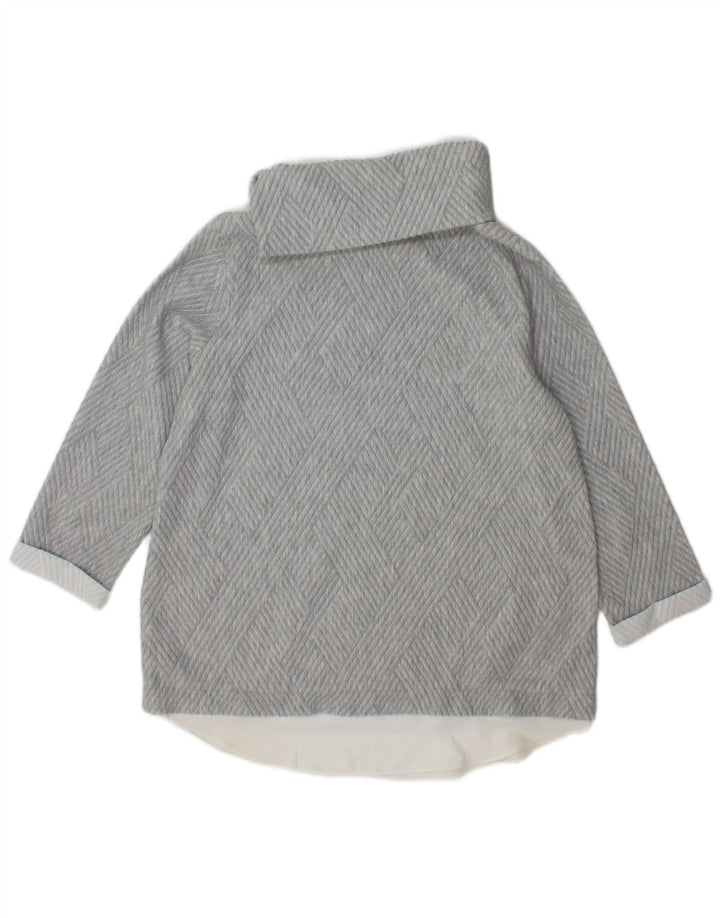 Rollkragenpullover für Damen von Phase Eight, Gr. 12, mittelgrau, geometrisch