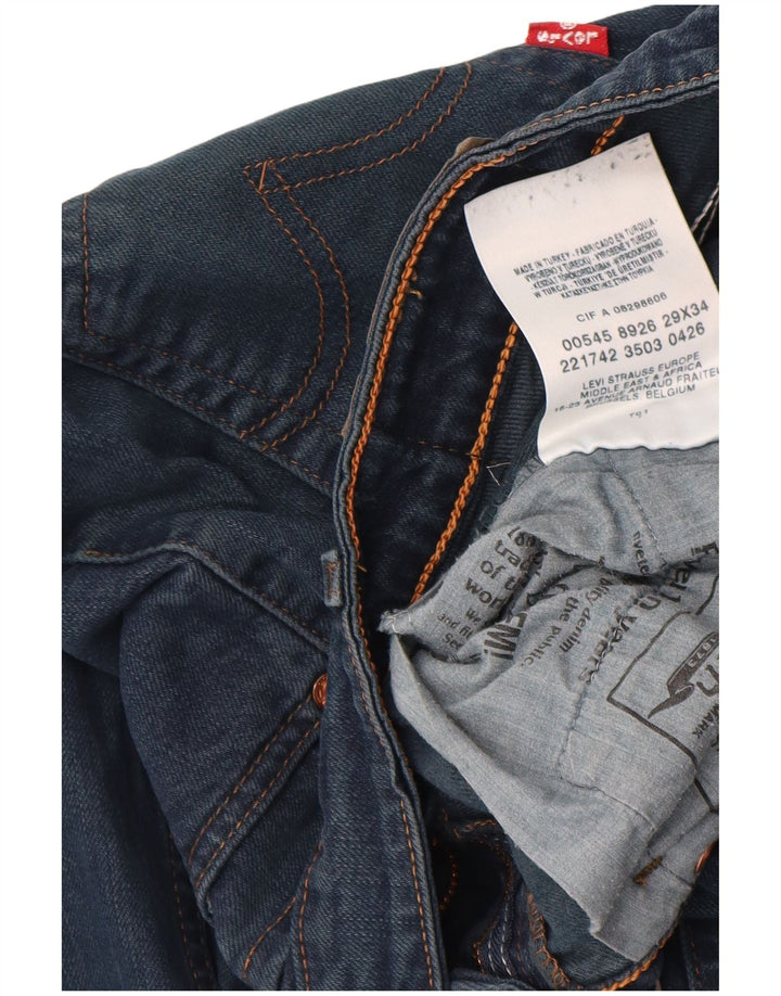 LEVI'S Damen 545 Bootcut Jeans W29 L34 Marineblau Baumwolle