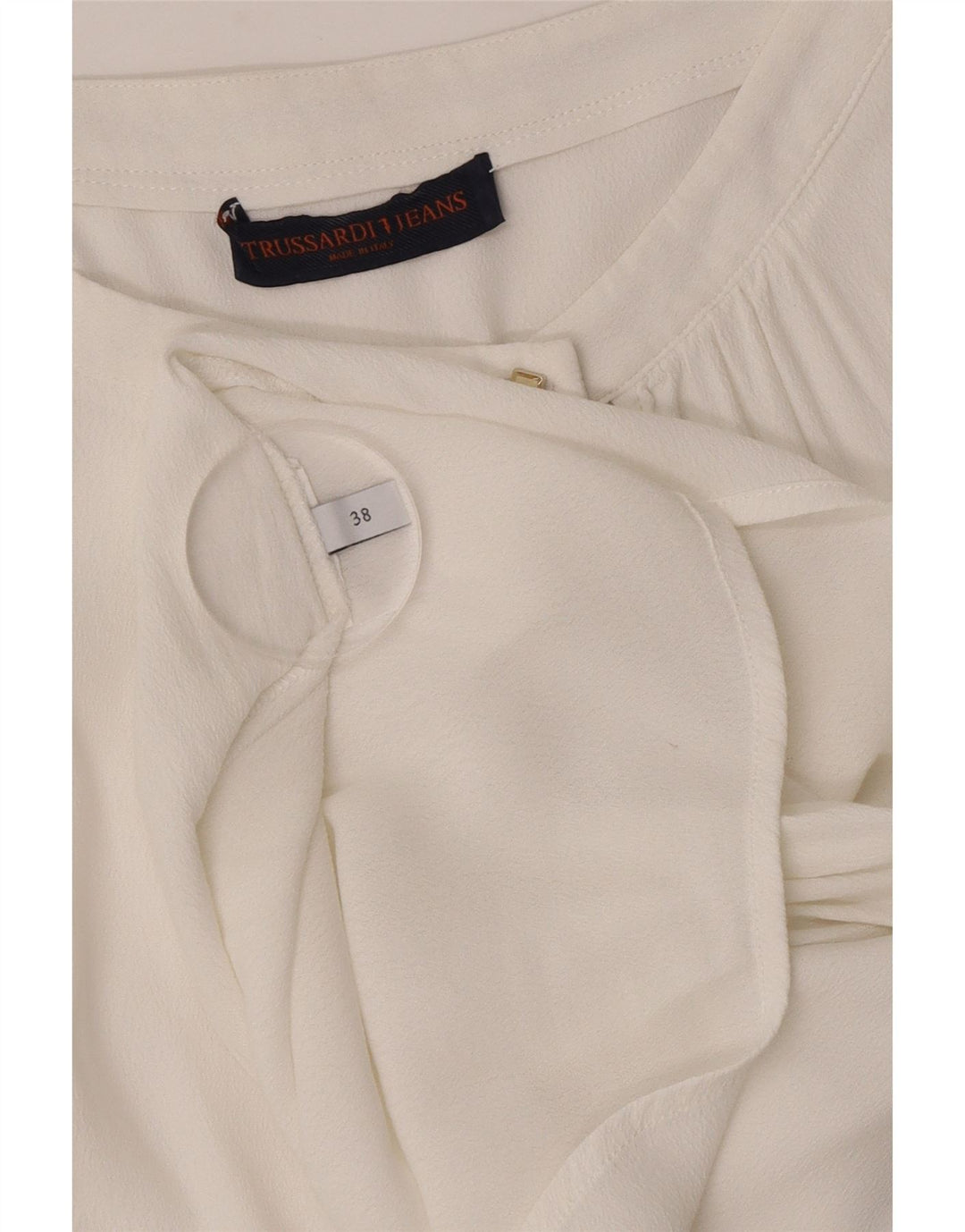 Trussardi Jeans Damen Longline-Blusenoberteil IT 38 XS Weiß