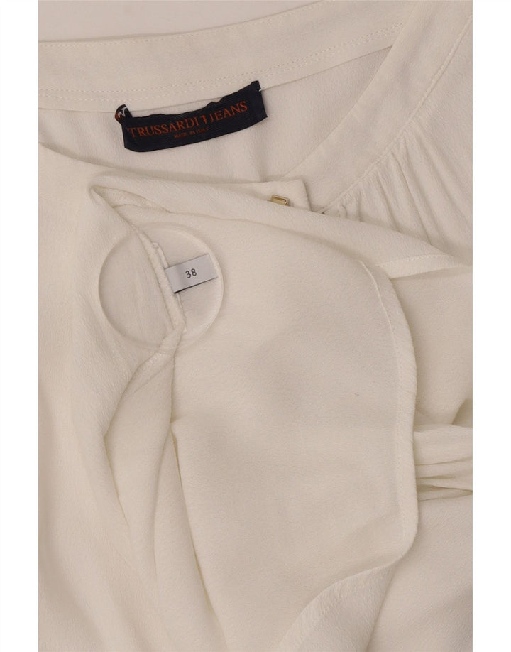 Trussardi Jeans Damen Longline-Blusenoberteil IT 38 XS Weiß