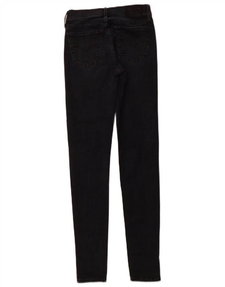 LEVI'S Damen 710 Super Skinny Jeans W25 L30 Schwarze Baumwolle