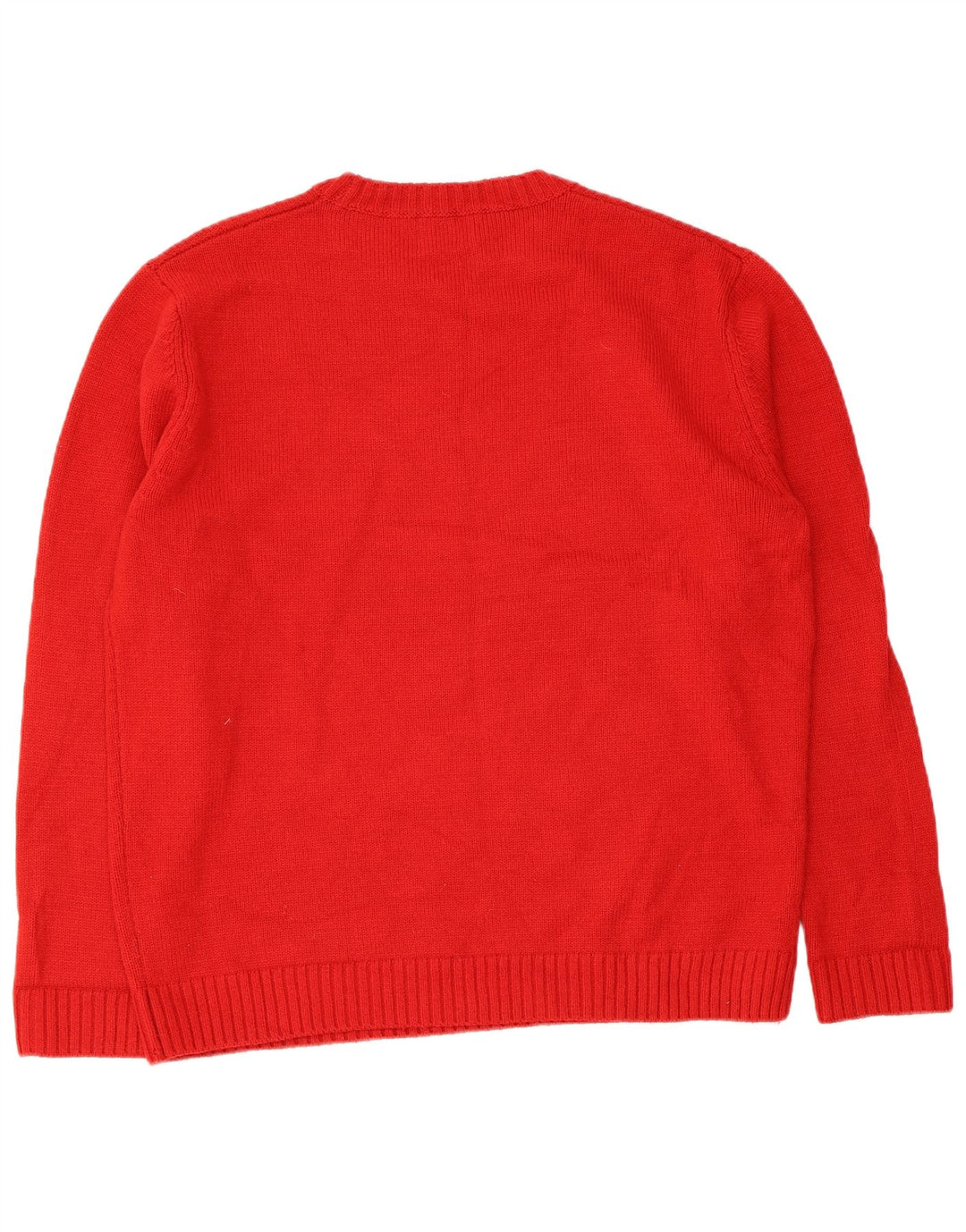 Zara Herren-Pullover mit Rundhalsausschnitt, XL, Rot