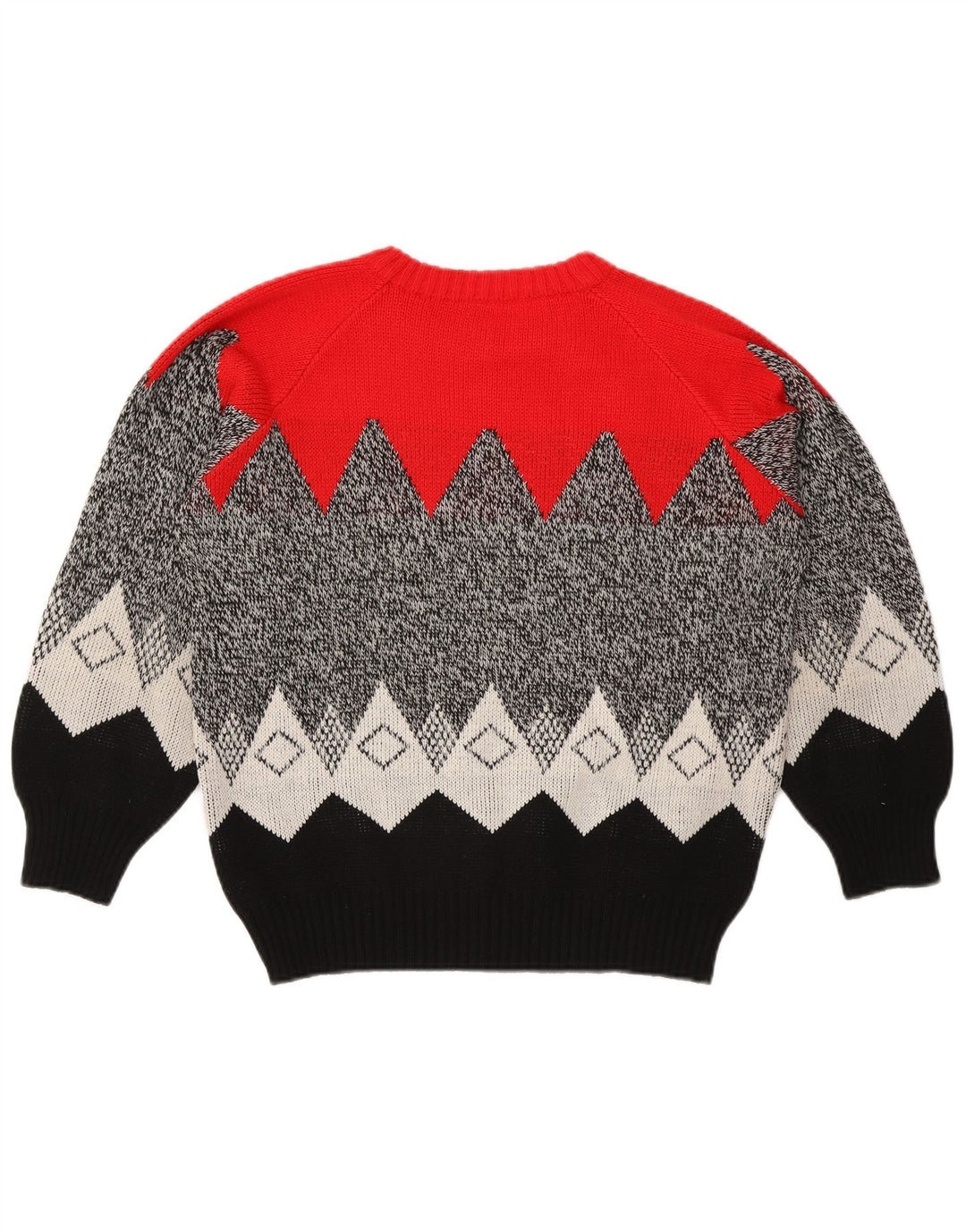 Vintage Damen Rundhalspullover Pullover UK 16 Groß Mehrfarbig