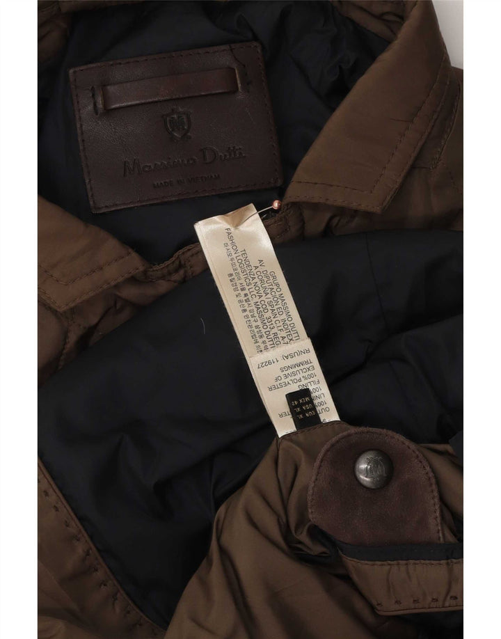 Massimo Dutti Herren Steppjacke UK 42 XL Braun Polyester