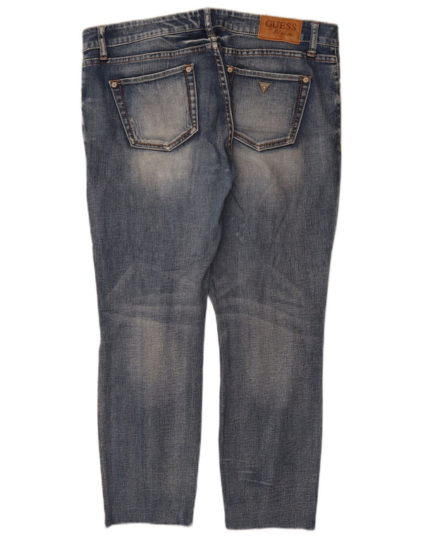 Guess Damen Beverly Crop Skinny Jeans W31 L26 Blaue Baumwolle