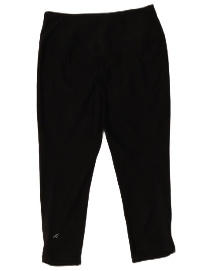 Eddie Bauer Damen Capri-Leggings UK 10 Small Schwarz Polyester