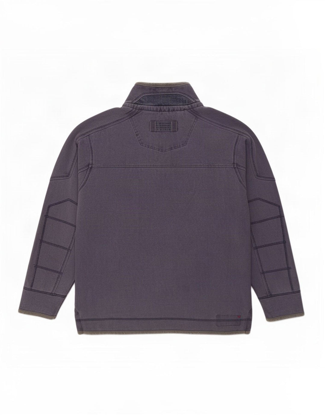 Fat Face Herren-Sweatshirt mit Reißverschluss am Hals, groß, aus blauer Baumwolle