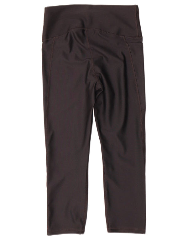 Under Armour Damen Heat Gear Capri Leggings UK 8 Small Schwarz Polyester