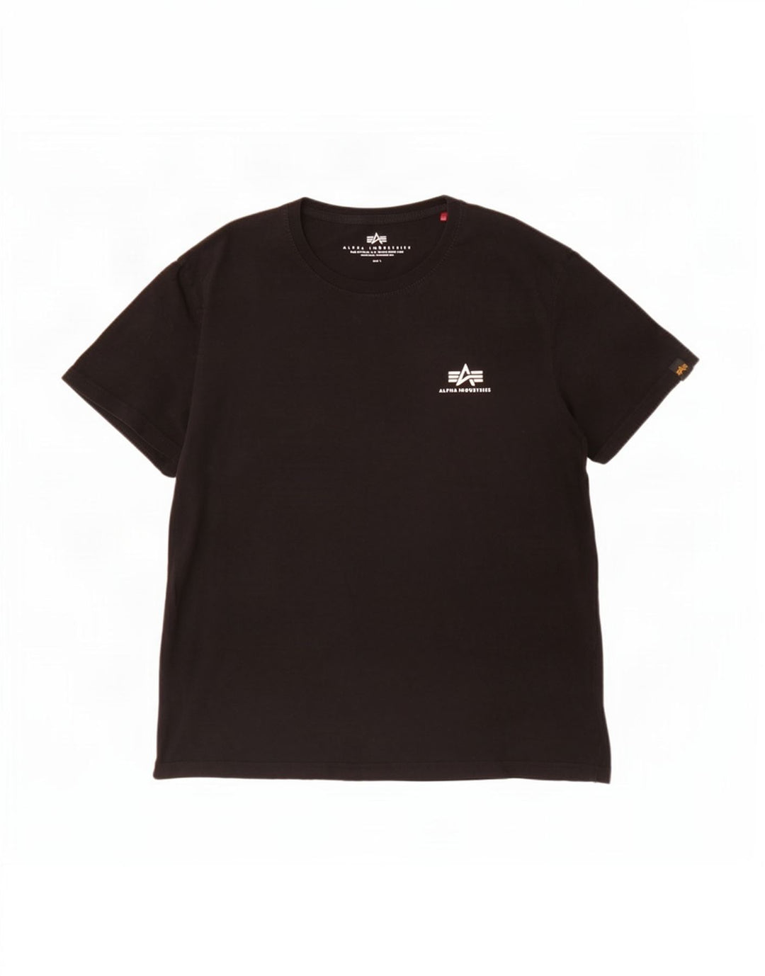 Alpha Industries Herren T-Shirt Top Large Schwarz Baumwolle
