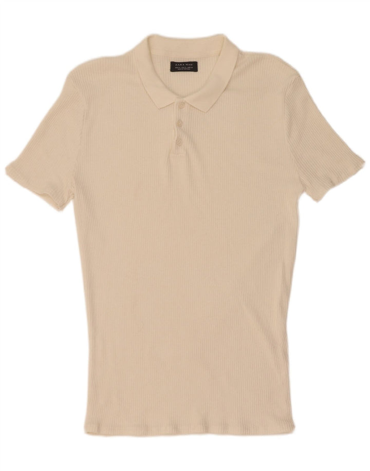 Zara Herren Poloshirt XL Weiß