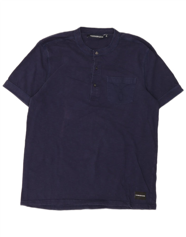 Calvin Klein Jeans Herren T-Shirt Top Large Marineblau