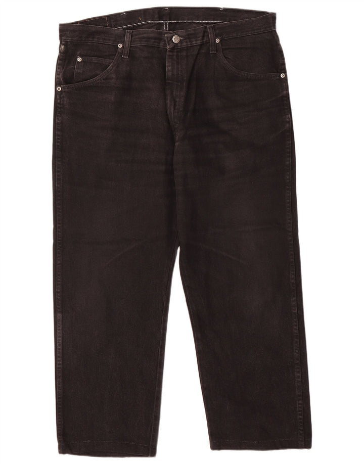 Wrangler Herren Straight Jeans W38 L26 Schwarze Baumwolle